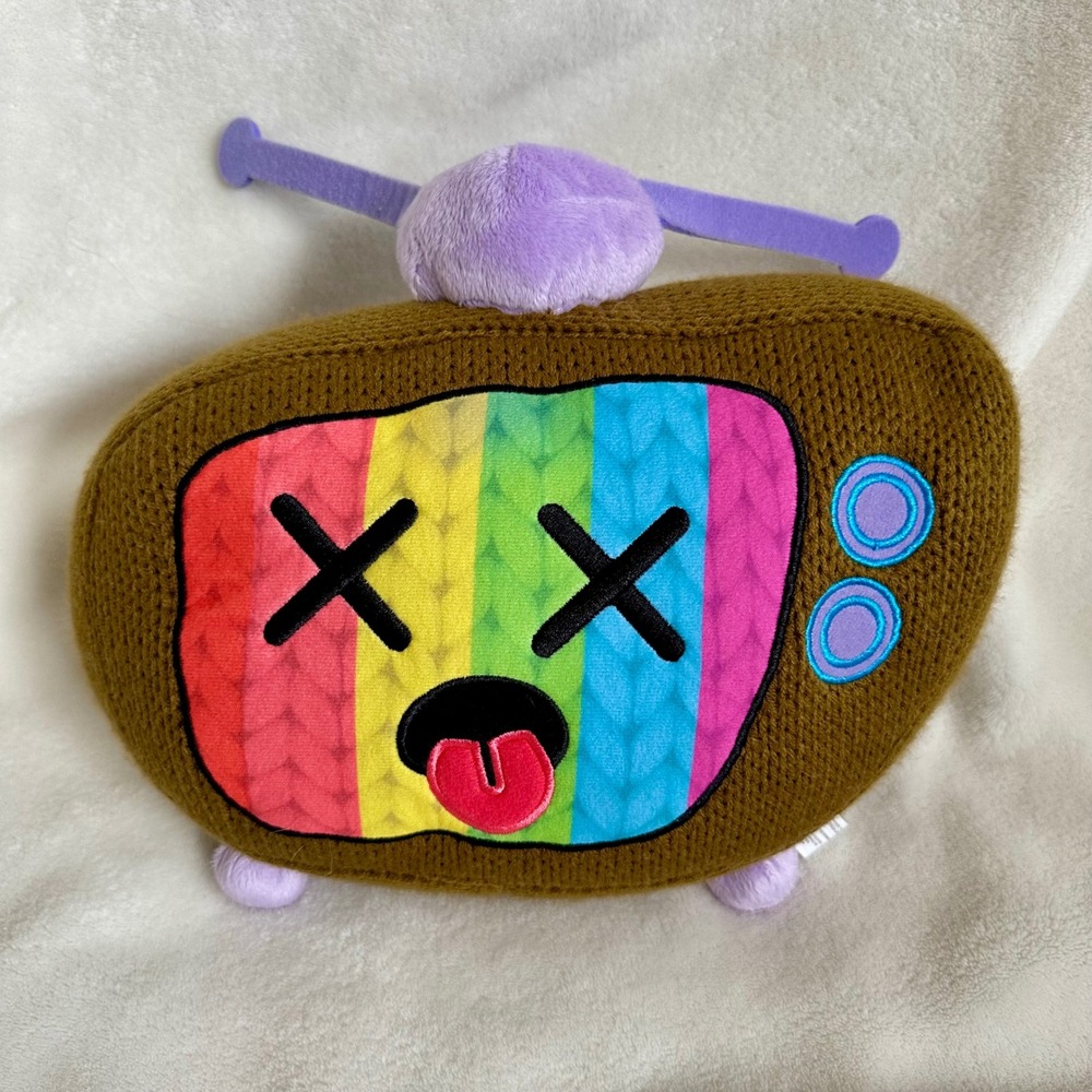 Ami Amis Jumbo Telly The Television 10" Plush‎ Crochet Knit Toy - EUC